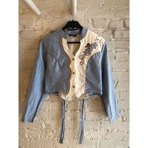 Vintage Western Cropped Button Down